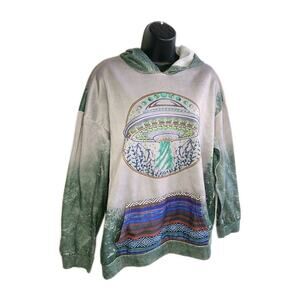 Misslook Long Sleeve Women Hoodie UFO print Pocket Pullover Large Abstract Print